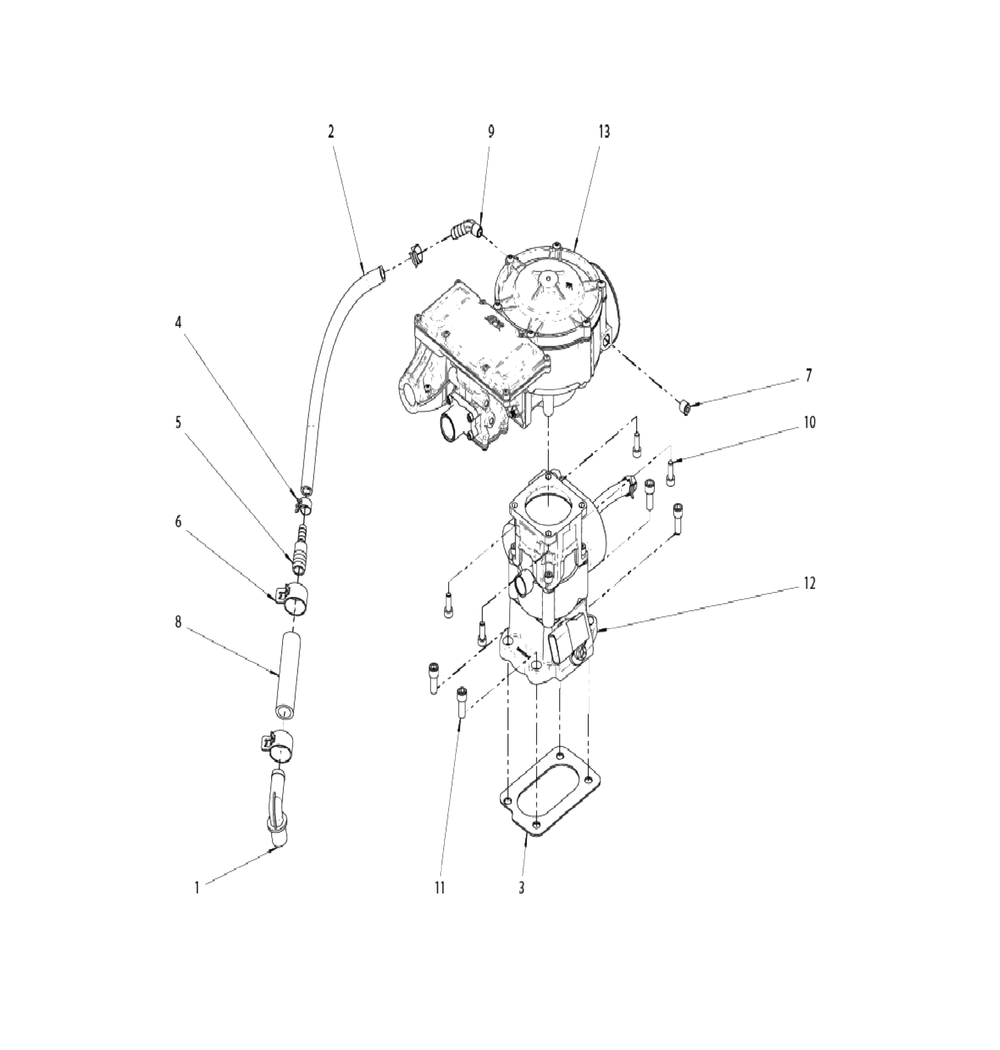 Engine Group - Fuel Diagram and Parts List for 076830-04  Briggs and Stratton Generator